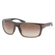 Prada PS01NS Sunglasses GAJ6S1-6318 - Brown Demi Shiny Frame, Brown Gradient Lenses