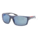 Prada PS01NS Sunglasses MAF9P1-6318 - Avio Demi Shiny Frame, Blue Mirror Lenses
