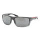Prada PS01NS Sunglasses NAU7W1-6318 - Gray Gradient Frame, Silver Mirror Lenses