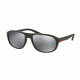 Prada PS01RS Single Vision Prescription Sunglasses PS01RS-TFZ5L0-58 - Lens Diameter 58 mm, Frame Color Grey Rubber