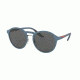 Prada PS01SS Progressive Prescription Sunglasses PS01SS-VHE1A1-53 - Lens Diameter 53 mm, Frame Color Opal Avio Rubber