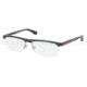 Prada PS04CV Progressive Prescription Eyeglasses 7YO1O1-5316 - Gunmetal Frame