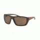 Prada PS06SS Bifocal Prescription Sunglasses PS06SS-VY80D1-61 - Lens Diameter 61 mm, Frame Color Matte Brown