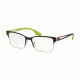 Prada PS55IV Progressive Prescription Eyeglasses BEO1O1-53 - Black Rubber/pale Gold Rubber Frame