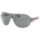 Prada PS56NS Sunglasses 5AV1A1-0137 - Gunmetal Frame, Gray Lenses