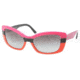 Prada Sunglasses PR03NS DAO3M1-5718 - Fuxia/Black/Orange Gray Gradient