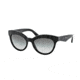 Prada TRIANGLE PR23QS Sunglasses 1AB0A7-53 - Black Frame, Grey Gradient Lenses