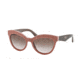 Prada TRIANGLE PR23QS Sunglasses TFS0A6-53 - Opal Pink/pink Frame, Brown Gradient Lenses
