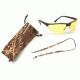 Pyramex Rendezvous Ducks Unlimited Shooting Glasses - Amber Lens, Black Frame w/ Neoprene Case, Microfiber Cleaning Bag and Camo Breakaway Cords DUSB2830ST3