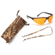 Pyramex Rendezvous Ducks Unlimited Shooting Glasses - Orange Lens, Black Frame w/ Neoprene Case, Microfiber Cleaning Bag and Camo Breakaway Cords DUSB2840ST3