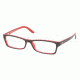 Ralph Lauren RL6049 Progressive Eyeglasses Top Havana/Red Frame / 51 mm Prescription Lenses, 5255-5115