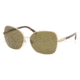 Ralph Lauren RL 7028 Sunglasses, Gold Frame / Brown Lenses, 912973 5814