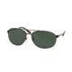 Ralph Lauren RL7048 Sunglasses 928171-65 - Semi Shin Black Frame, Green Lenses