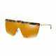 Ralph Lauren RL7056 Sunglasses 90045A-40 - Sandblast Shiny Gold Frame, Mirror Gold Multi Layer Lenses