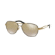 Ralph RA4115 Sunglasses 31006E-58 - Black/Gold Frame, Gold Mirror Lenses