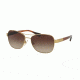Ralph RA4119 Progressive Prescription Sunglasses RA4119-321113-57 - Lens Diameter 57 mm, Frame Color Gold/ Striated Brown