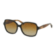Ralph RA5186 Sunglasses 1343T5-57 - Black/orange Tort Frame, Brown Gradient Polarized Lenses