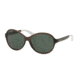 Ralph RA5192 Sunglasses 102671-58 - Brown Frame, Green Solid Lenses