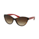 Ralph RA5195 Sunglasses 142913-57 - Dark Tortoise/red Bandana Frame, Brown Gradient Lenses