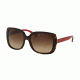 Ralph RA5198 Sunglasses 142913-56 - Dark Tortoise/red Bandana Frame, Brown Gradient Lenses
