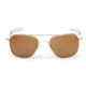 Randolph Aviator 23K Gold Frame, Tan Polarized Glass Lens, 23K Gold Frame, 55MM AF51632
