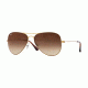 Ray-Ban AVIATOR FLAT METAL RB3513 Sunglasses 149/13-58 - Demi Gloss Sanblast Gold Frame, Brown Gradient Lenses