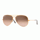 Ray-Ban Aviator Large Metal II Sunglasses RB3026 9001A5-62 - Shiny Light Bronze Frame, Pink Gradient Brown Lenses