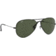 Ray-Ban Aviator Large Metal II Sunglasses RB3026, Black Frame, Crystal Gray Lenses, L2821-6214