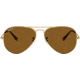 Ray-Ban Aviator Large Metal RB3025 Sunglasses, Arista Crystal Brown Polarized, RB3025 001/57-5814