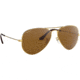 Ray-Ban Aviator Large Metal RB3025 Sunglasses, Arista Crystal Brown Polarized, RB3025 001/57-5814