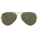 Ray-Ban Aviator Large Metal RB3025 Sunglasses, Arista Frame, Crystal Green Polarized 58 mm Lenses, 001-58-5814