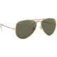 Ray-Ban Aviator Large Metal RB3025 Sunglasses, Arista Frame, Crystal Green Polarized 62 mm Lenses, 001-58-6214