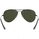Ray-Ban Aviator Large Metal RB3025 Sunglasses, Black Frame, Crystal Green 58 mm Lenses, L2823-5814