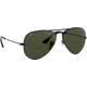 Ray-Ban Aviator Large Metal RB3025 Sunglasses, Black Frame, Crystal Green 58 mm Lenses, L2823-5814