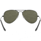 Ray-Ban Aviator Large Metal RB3025 Sunglasses, Black Frame, Crystal Green Polarized 62 mm Lenses, 002-58-6214