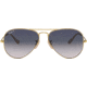 Ray-Ban Aviator Large Metal RB3025 Sunglasses, Gold Frame, Gradient Blue Polar Lenses, RB3025 001/78-58