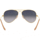 Ray-Ban Aviator Large Metal RB3025 Sunglasses, Gold Frame, Gradient Blue Polar Lenses, RB3025 001/78-58
