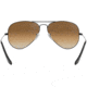 Ray-Ban Aviator Large Metal RB3025 Sunglasses, Gunmetal Crystal Brown Gradient, RB3025 004/51-6214