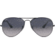 Ray-Ban Aviator Large Metal RB3025 Sunglasses, Gunmetal Crystal Polarized Blue Gradient Gray, RB3025 004/78-5814