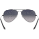 Ray-Ban Aviator Large Metal RB3025 Sunglasses, Gunmetal Crystal Polarized Blue Gradient Gray, RB3025 004/78-5814