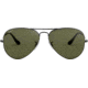 Ray-Ban Aviator Large Metal RB3025 Sunglasses, Gunmetal Frame, Crystal Green Polarized 62 mm Lenses, 004-58-6214