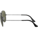Ray-Ban Aviator Large Metal RB3025 Sunglasses, Gunmetal Frame, Crystal Green Polarized 62 mm Lenses, 004-58-6214