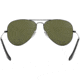 Ray-Ban Aviator Large Metal RB3025 Sunglasses, Gunmetal Frame, Crystal Green Polarized 62 mm Lenses, 004-58-6214