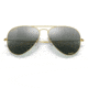 Ray-Ban Aviator Large Metal RB3025 Sunglasses, Legend Gold Frame, Silver/Blue Chromance Lens, Polarized, 62, RB3025-9196G6-62