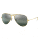Ray-Ban Aviator Large Metal RB3025 Sunglasses, Legend Gold Frame, Silver/Blue Chromance Lens, Polarized, 62, RB3025-9196G6-62