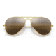 Ray-Ban Aviator Large Metal RB3025 Sunglasses, Legend Gold Frame, Silver/Brown Chromance Lens, Polarized, 62, RB3025-9196G5-62