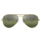 Ray-Ban Aviator Large Metal RB3025 Sunglasses, Legend Gold Frame, Silver/Green Chromance Lens, Polarized, 62, RB3025-9196G4-62