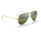 Ray-Ban Aviator Large Metal RB3025 Sunglasses, Legend Gold Frame, Silver/Green Chromance Lens, Polarized, 62, RB3025-9196G4-62