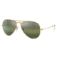 Ray-Ban Aviator Large Metal RB3025 Sunglasses, Legend Gold Frame, Silver/Green Chromance Lens, Polarized, 62, RB3025-9196G4-62