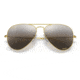 Ray-Ban Aviator Large Metal RB3025 Sunglasses, Legend Gold Frame, Silver/Grey Chromance Lens, Polarized, 62, RB3025-9196G3-62